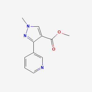molecular formula C11H11N3O2 B1482365 methyl 1-methyl-3-(pyridin-3-yl)-1H-pyrazole-4-carboxylate CAS No. 2098141-89-8