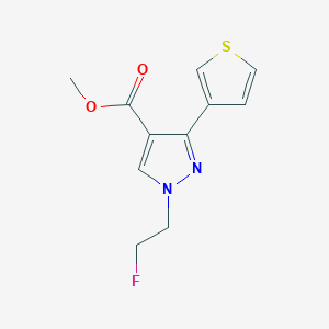 molecular formula C11H11FN2O2S B1482366 methyl 1-(2-fluoroethyl)-3-(thiophen-3-yl)-1H-pyrazole-4-carboxylate CAS No. 2098088-74-3