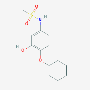 molecular formula C13H19NO4S B14823675 N-(4-(Cyclohexyloxy)-3-hydroxyphenyl)methanesulfonamide 