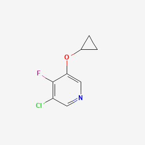 molecular formula C8H7ClFNO B14823704 3-Chloro-5-cyclopropoxy-4-fluoropyridine 