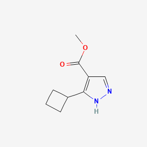 molecular formula C9H12N2O2 B1482371 methyl 3-cyclobutyl-1H-pyrazole-4-carboxylate CAS No. 2098084-58-1