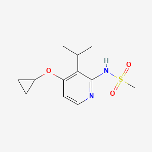 molecular formula C12H18N2O3S B14823713 N-(4-Cyclopropoxy-3-isopropylpyridin-2-YL)methanesulfonamide 