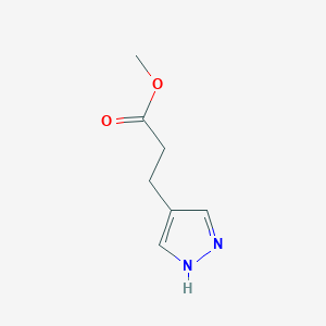 molecular formula C7H10N2O2 B1482373 methyl 3-(1H-pyrazol-4-yl)propanoate CAS No. 1936639-53-0