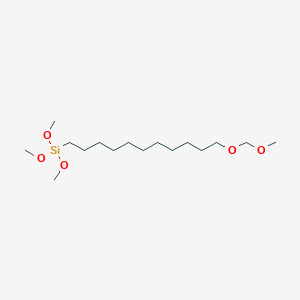 molecular formula C16H36O5Si B14823789 (11-Methoxymethoxyundecyl)trimethoxysilane 