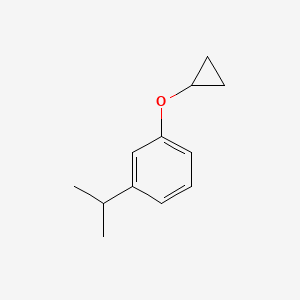 molecular formula C12H16O B14823800 1-Cyclopropoxy-3-isopropylbenzene 