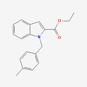 molecular formula C19H19NO2 B14823808 ethyl 1-(4-methylbenzyl)-1H-indole-2-carboxylate 