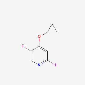 molecular formula C8H7FINO B14823822 4-Cyclopropoxy-5-fluoro-2-iodopyridine 