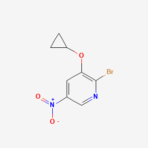 molecular formula C8H7BrN2O3 B14823870 2-Bromo-3-cyclopropoxy-5-nitropyridine 