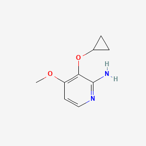molecular formula C9H12N2O2 B14823892 3-Cyclopropoxy-4-methoxypyridin-2-amine 