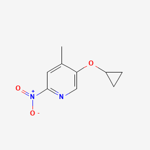 molecular formula C9H10N2O3 B14823951 5-Cyclopropoxy-4-methyl-2-nitropyridine 