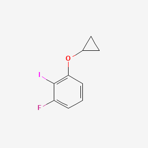 molecular formula C9H8FIO B14823983 1-Cyclopropoxy-3-fluoro-2-iodobenzene 