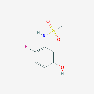 molecular formula C7H8FNO3S B14824007 N-(2-Fluoro-5-hydroxyphenyl)methanesulfonamide 