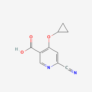 molecular formula C10H8N2O3 B14824018 6-Cyano-4-cyclopropoxynicotinic acid 