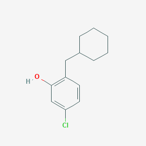 molecular formula C13H17ClO B14824090 5-Chloro-2-(cyclohexylmethyl)phenol 