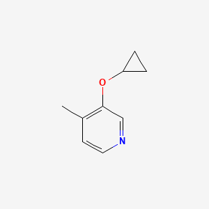 molecular formula C9H11NO B14824096 3-Cyclopropoxy-4-methylpyridine 