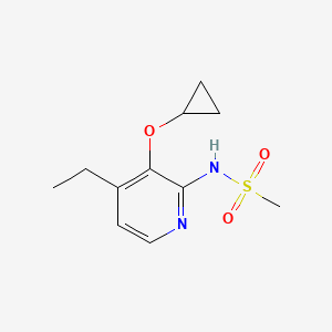 molecular formula C11H16N2O3S B14824129 N-(3-Cyclopropoxy-4-ethylpyridin-2-YL)methanesulfonamide 