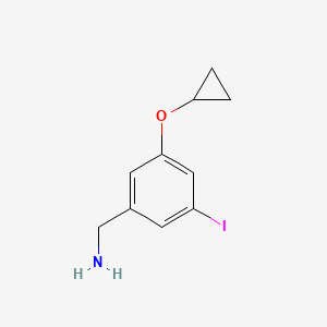 molecular formula C10H12INO B14824130 (3-Cyclopropoxy-5-iodophenyl)methanamine 