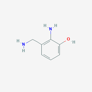molecular formula C7H10N2O B14824138 2-Amino-3-(aminomethyl)phenol 