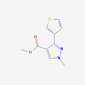 molecular formula C10H10N2O2S B1482414 methyl 1-methyl-3-(thiophen-3-yl)-1H-pyrazole-4-carboxylate CAS No. 2098137-69-8