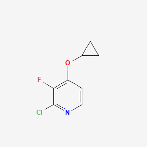 molecular formula C8H7ClFNO B14824154 2-Chloro-4-cyclopropoxy-3-fluoropyridine 