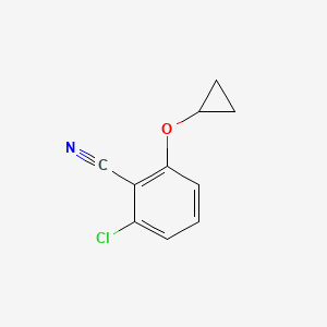 molecular formula C10H8ClNO B14824208 2-Chloro-6-cyclopropoxybenzonitrile 