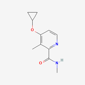 molecular formula C11H14N2O2 B14824249 4-Cyclopropoxy-N,3-dimethylpicolinamide 