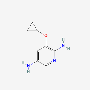 molecular formula C8H11N3O B14824317 3-Cyclopropoxypyridine-2,5-diamine 