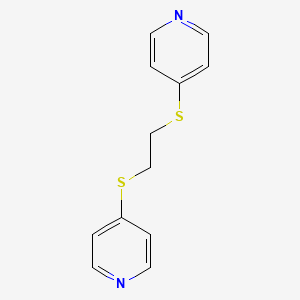 molecular formula C12H12N2S2 B14824324 1,2-Bis(pyridin-4-ylthio)ethane 