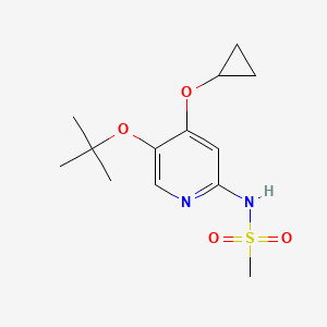 molecular formula C13H20N2O4S B14824409 N-(5-Tert-butoxy-4-cyclopropoxypyridin-2-YL)methanesulfonamide 
