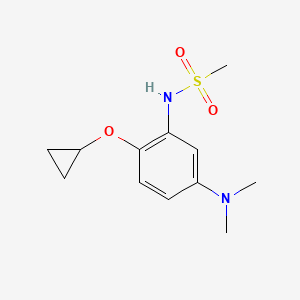 molecular formula C12H18N2O3S B14824441 N-(2-Cyclopropoxy-5-(dimethylamino)phenyl)methanesulfonamide 