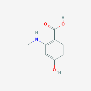 molecular formula C8H9NO3 B14824471 4-Hydroxy-2-(methylamino)benzoic acid 