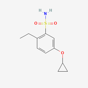 molecular formula C11H15NO3S B14824530 5-Cyclopropoxy-2-ethylbenzenesulfonamide 