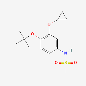 molecular formula C14H21NO4S B14824548 N-(4-Tert-butoxy-3-cyclopropoxyphenyl)methanesulfonamide 