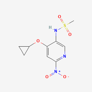 molecular formula C9H11N3O5S B14824588 N-(4-Cyclopropoxy-6-nitropyridin-3-YL)methanesulfonamide 