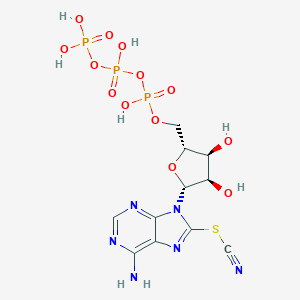 molecular formula C11H15N6O13P3S B148246 8-Thiocyano-adenosine triphosphate CAS No. 139041-17-1
