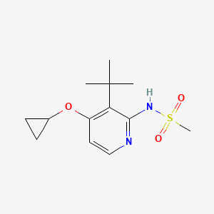 molecular formula C13H20N2O3S B14824603 N-(3-Tert-butyl-4-cyclopropoxypyridin-2-YL)methanesulfonamide 