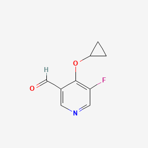 molecular formula C9H8FNO2 B14824619 4-Cyclopropoxy-5-fluoronicotinaldehyde 