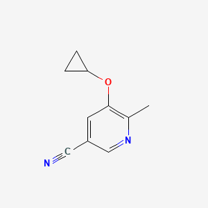 molecular formula C10H10N2O B14824680 5-Cyclopropoxy-6-methylnicotinonitrile 