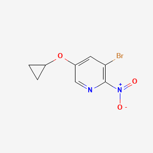 molecular formula C8H7BrN2O3 B14824686 3-Bromo-5-cyclopropoxy-2-nitropyridine 