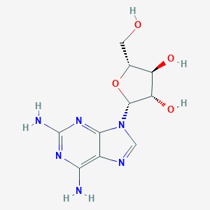 molecular formula C10H14N6O4 B148247 (2R,3S,4S,5R)-2-(2,6-diaminopurin-9-yl)-5-(hydroxymethyl)oxolane-3,4-diol CAS No. 34079-68-0