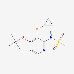 molecular formula C13H20N2O4S B14824712 N-(4-Tert-butoxy-3-cyclopropoxypyridin-2-YL)methanesulfonamide 