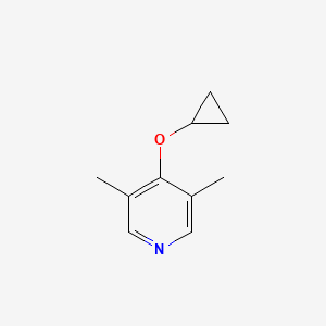 molecular formula C10H13NO B14824774 4-Cyclopropoxy-3,5-dimethylpyridine 