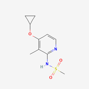 molecular formula C10H14N2O3S B14824776 N-(4-Cyclopropoxy-3-methylpyridin-2-YL)methanesulfonamide 