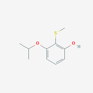 molecular formula C10H14O2S B14824794 3-Isopropoxy-2-(methylthio)phenol 