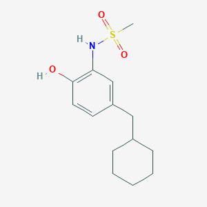 molecular formula C14H21NO3S B14824800 N-(5-(Cyclohexylmethyl)-2-hydroxyphenyl)methanesulfonamide 