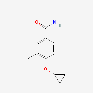molecular formula C12H15NO2 B14824808 4-Cyclopropoxy-N,3-dimethylbenzamide 