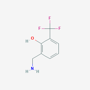 molecular formula C8H8F3NO B14824851 2-Hydroxy-3-(trifluoromethyl)benzylamine 