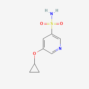 molecular formula C8H10N2O3S B14824852 5-Cyclopropoxypyridine-3-sulfonamide 