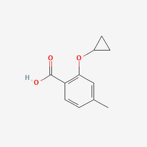 molecular formula C11H12O3 B14824863 2-Cyclopropoxy-4-methylbenzoic acid 