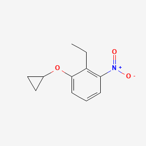 molecular formula C11H13NO3 B14824879 1-Cyclopropoxy-2-ethyl-3-nitrobenzene 